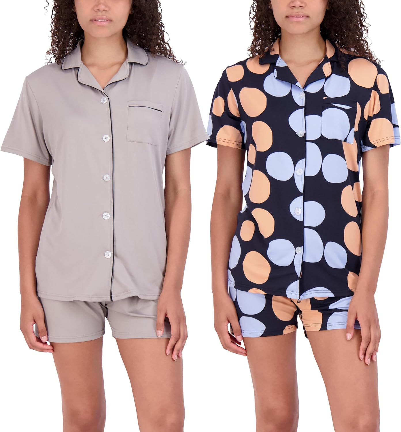 Dormir Mujer Real Essentials Piece: Womens Long Short Sleeve