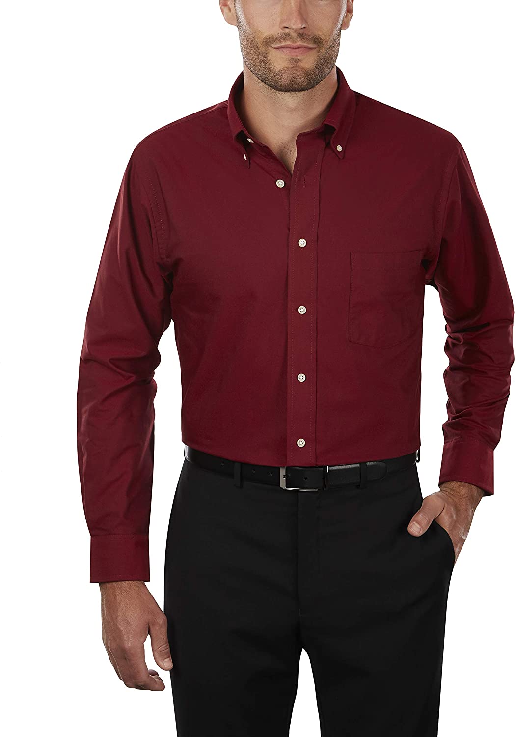 Van Heusen Men's Dress Shirt Regular Fit Oxford Solid - Sithimy.com