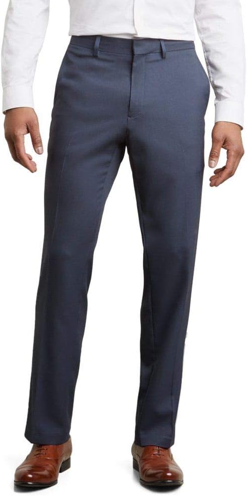 Kenneth Cole Reaction Men's Stretch Modern-Fit Flat-Front Pant - Sithimy.com