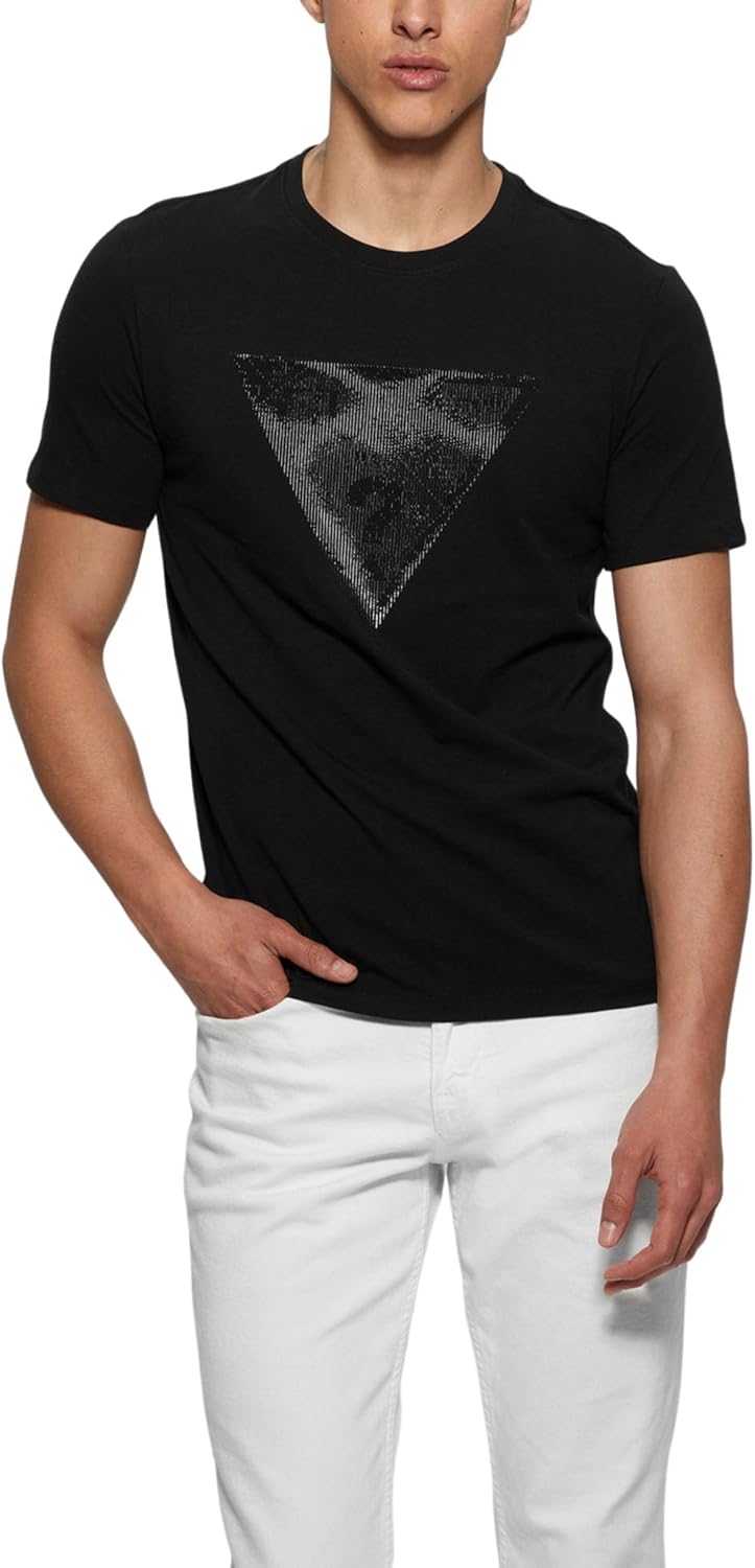 T-shirt Guess Pour Homme En Taille S – Noir Classique Et Confortable